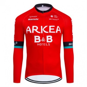 Wielershirt 2024 Arkea-B B Hotels Lange Mouw - Rood
